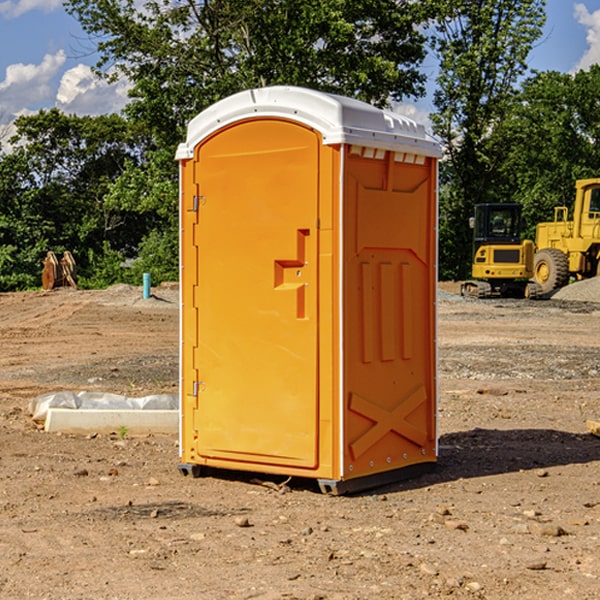 can i customize the exterior of the portable restrooms with my event logo or branding in Greencastle